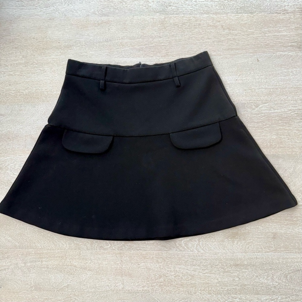 Zara Trafaluc Black Knit Mini Skirt Size Small
